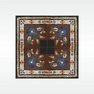 Плитка REDA Ковер Угловая бирюзово-зеленая 20х20 гладкая, глянцевая (Пано 4 штуки) (0,16 кв.м.)